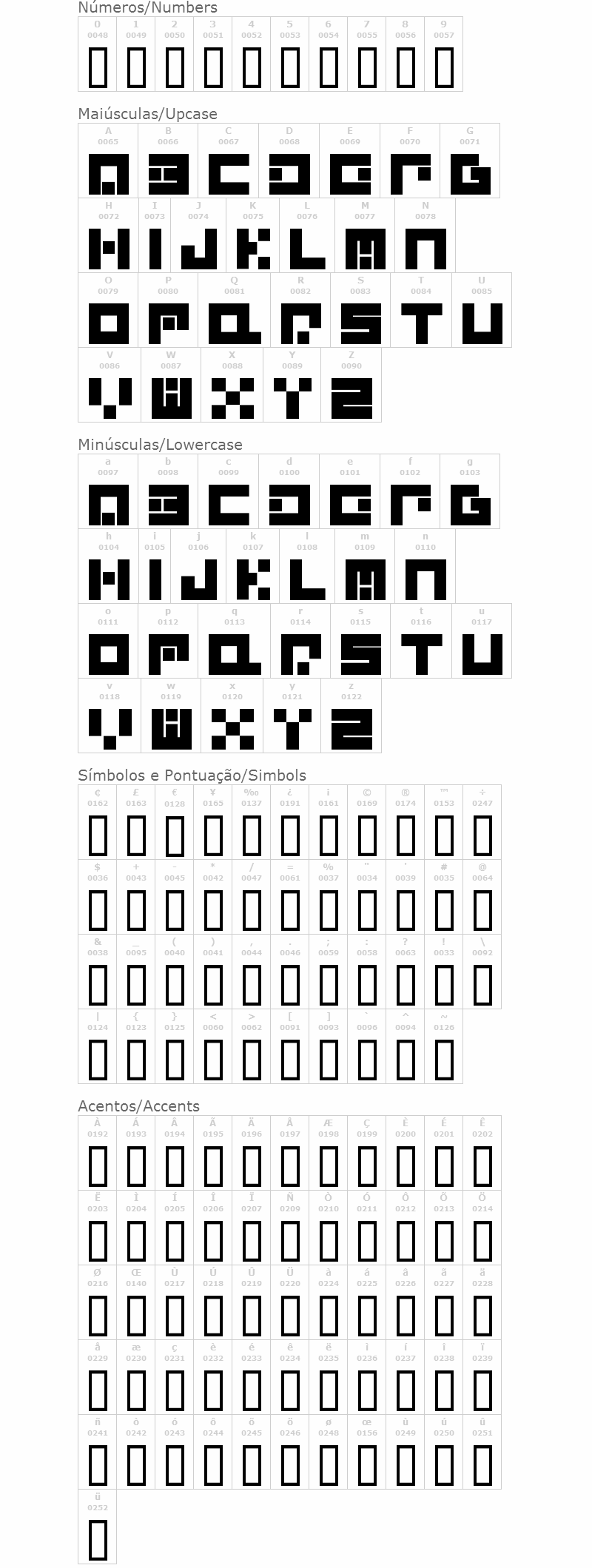 Alpha Quantum Glyphset