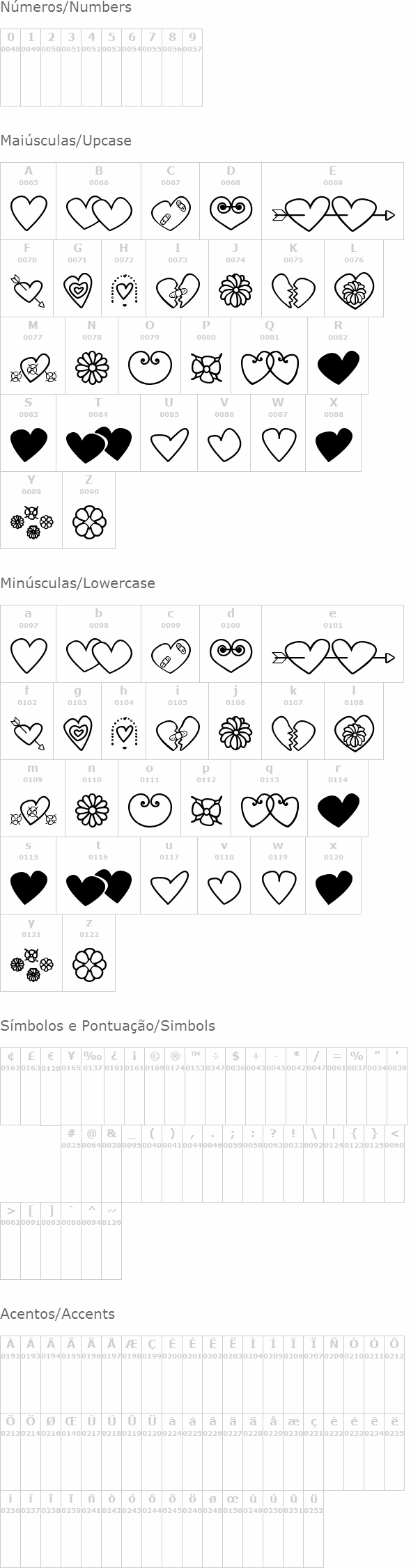 Hearts and flowers for valentines