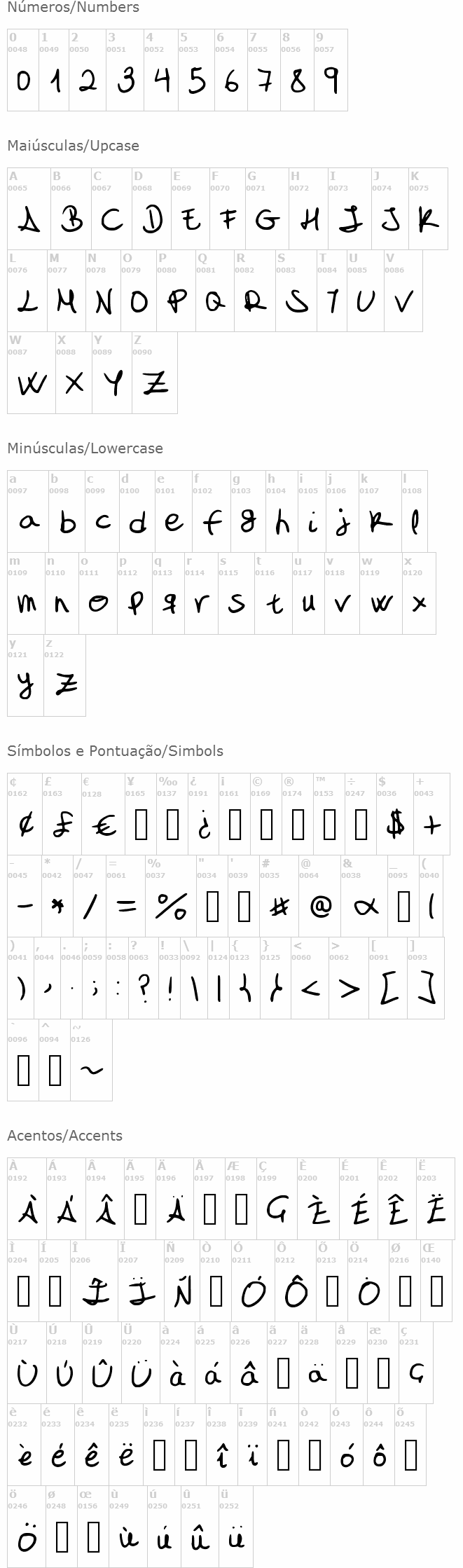 My font is a handwriting