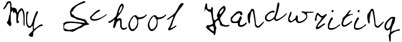 My School Handwriting Fonte | Visualizar