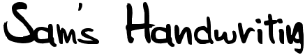 Sam's Handwriting Fonte | Visualizar