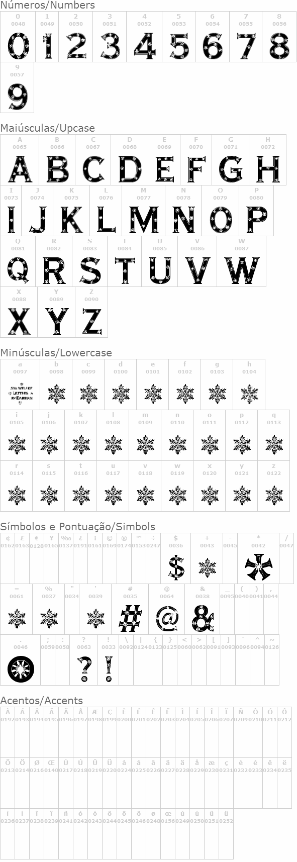 Snowflake Letters