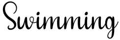 Swimming Cursive Swimming Fonte | Visualizar