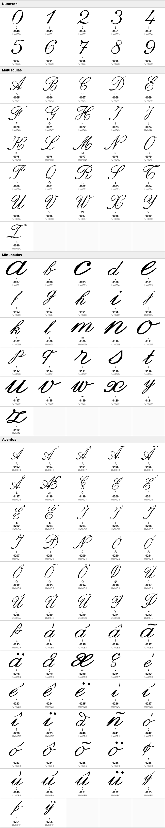 zai Italic Hand Calligraphy